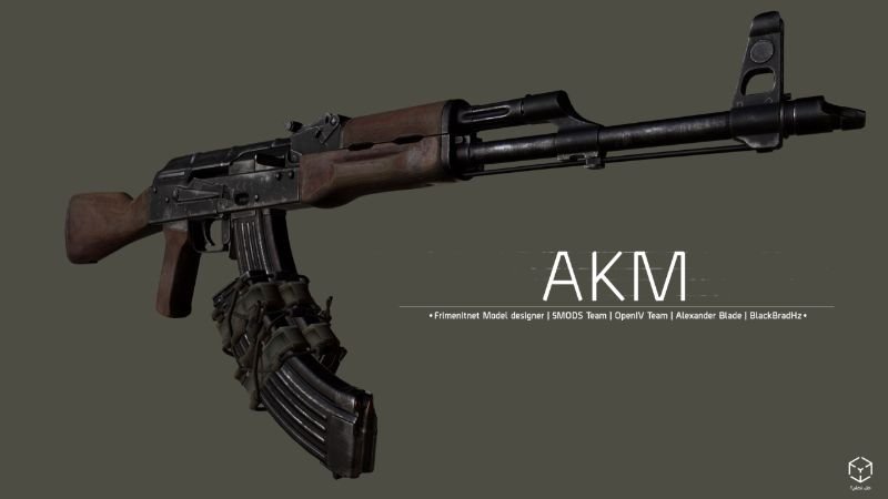 AKM-7.62 - МОД НА АКМ для GTA 5