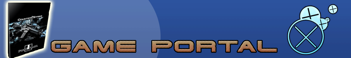 Шапка - Game Portal в синем стиле ( 1200x200 )