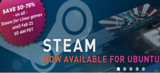 Клиент Steam доступен на Linux, распродажа